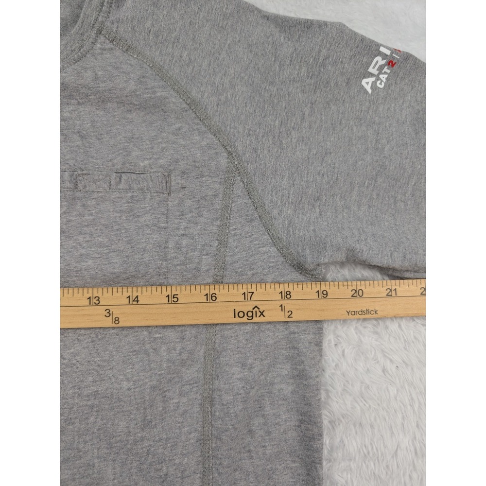 Ariat FR Long Sleeve T-Shirt Women's S Gray Longhorn CAT2 Fire Resistant - Picture 5 of 14